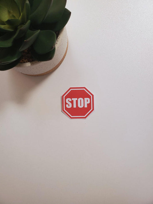 Stop Sign Vinyl Sticker