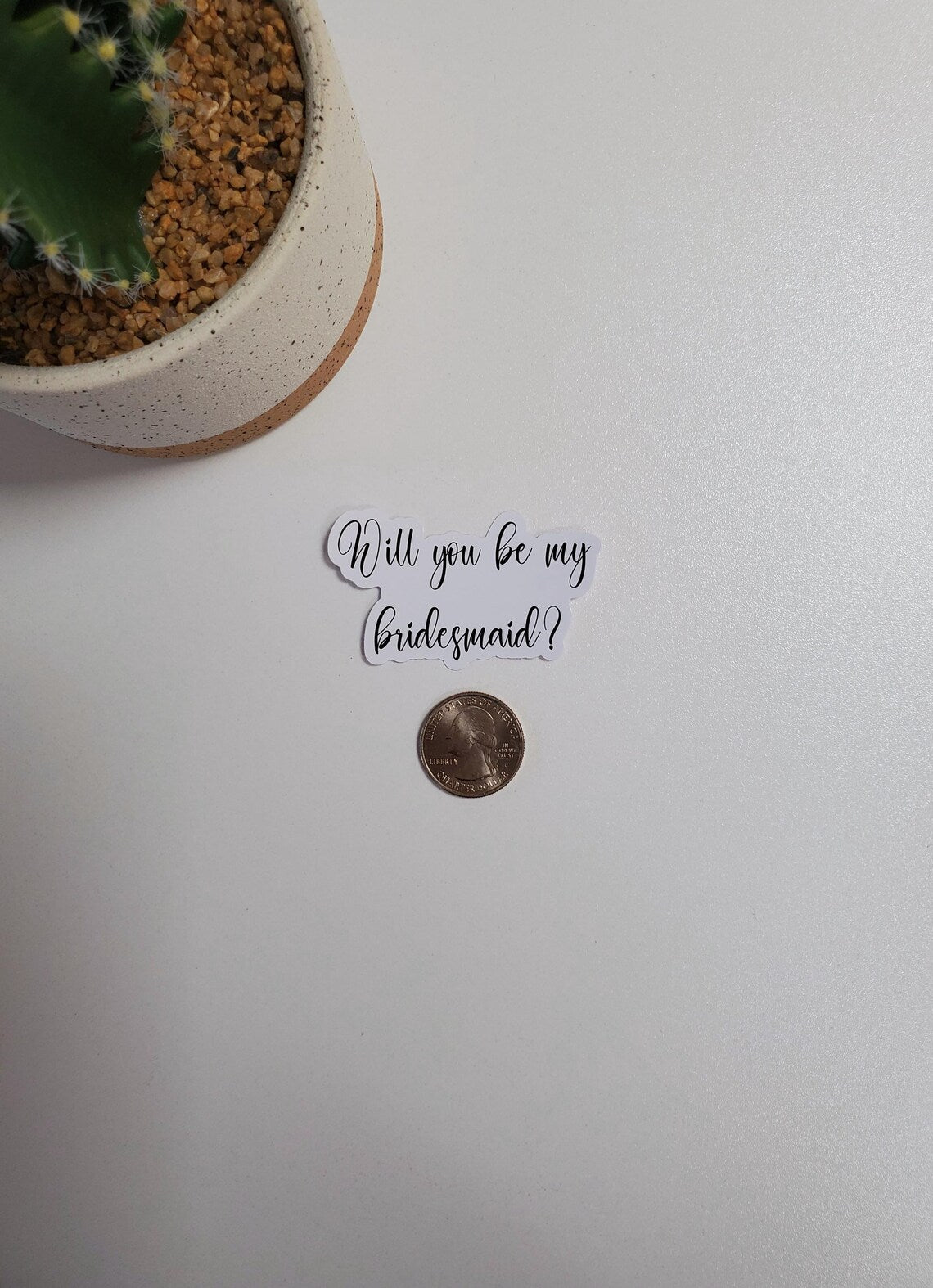 Will You Be My Bridesmaid Text Sticker