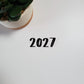 Year Clear Vinyl Text Sticker