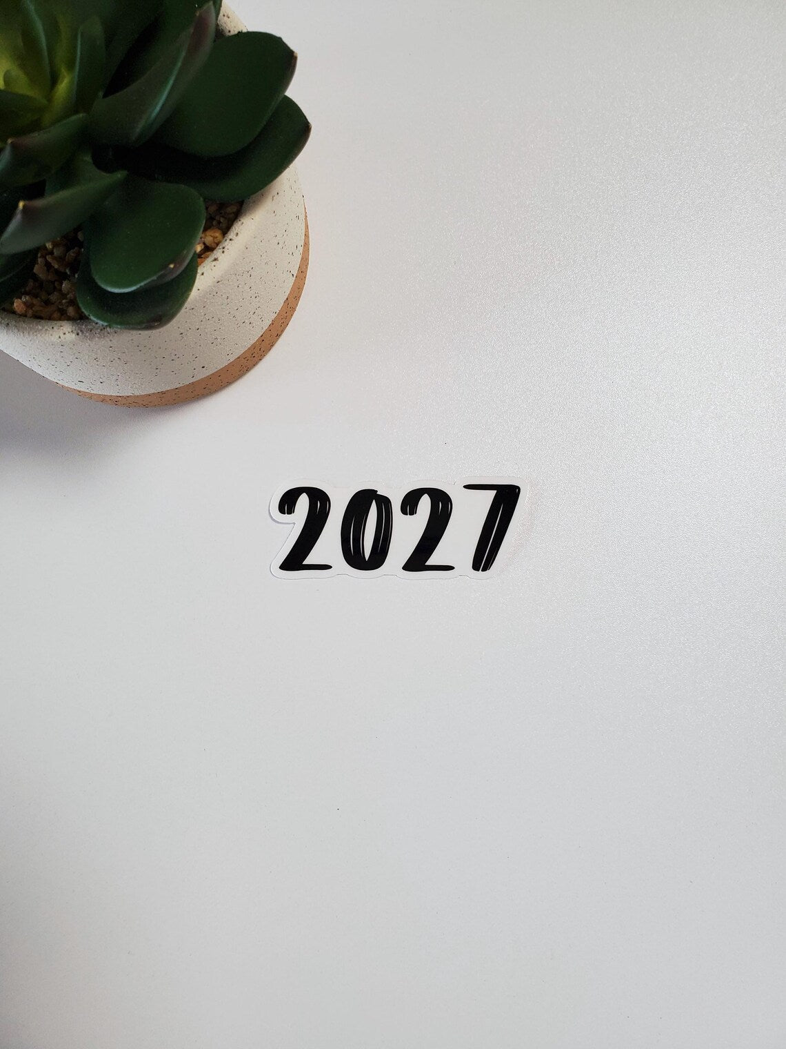 Year Clear Vinyl Text Sticker