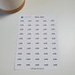 Work Script Stickers for Planners, Journals, and Notebooks | Mini Scripts