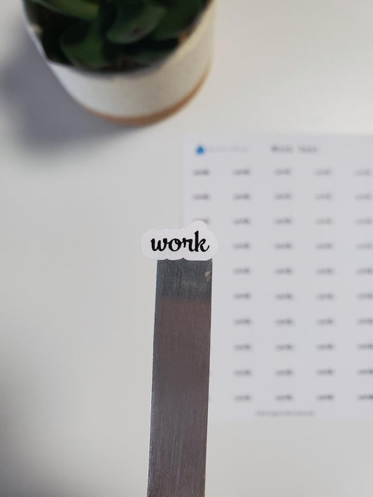 Work Script Stickers for Planners, Journals, and Notebooks | Mini Scripts