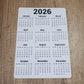 Year At A Glance Calendar Sticker - Minimalist Bold Design