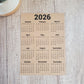 Year At A Glance Calendar Sticker - Minimalist Bold Design