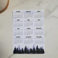 Year At A Glance Calendar Sticker - Pine Trees (Blue) Design