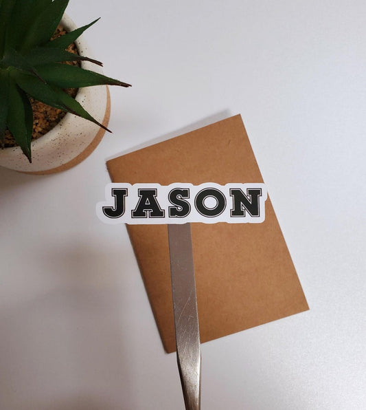 Custom Name Sticker - Varsity Font