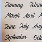 Month Header Planner Stickers - Style F