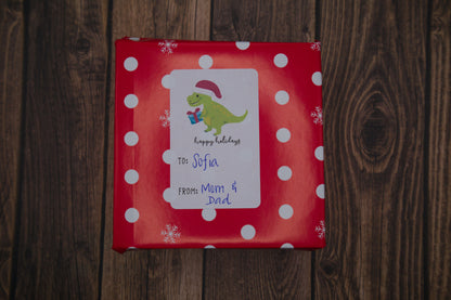 Christmas Gift Tags l Holiday Gift Stickers l Dinosaur, Llama, Animals, Sloth, Penguin Gift Recipient Labels