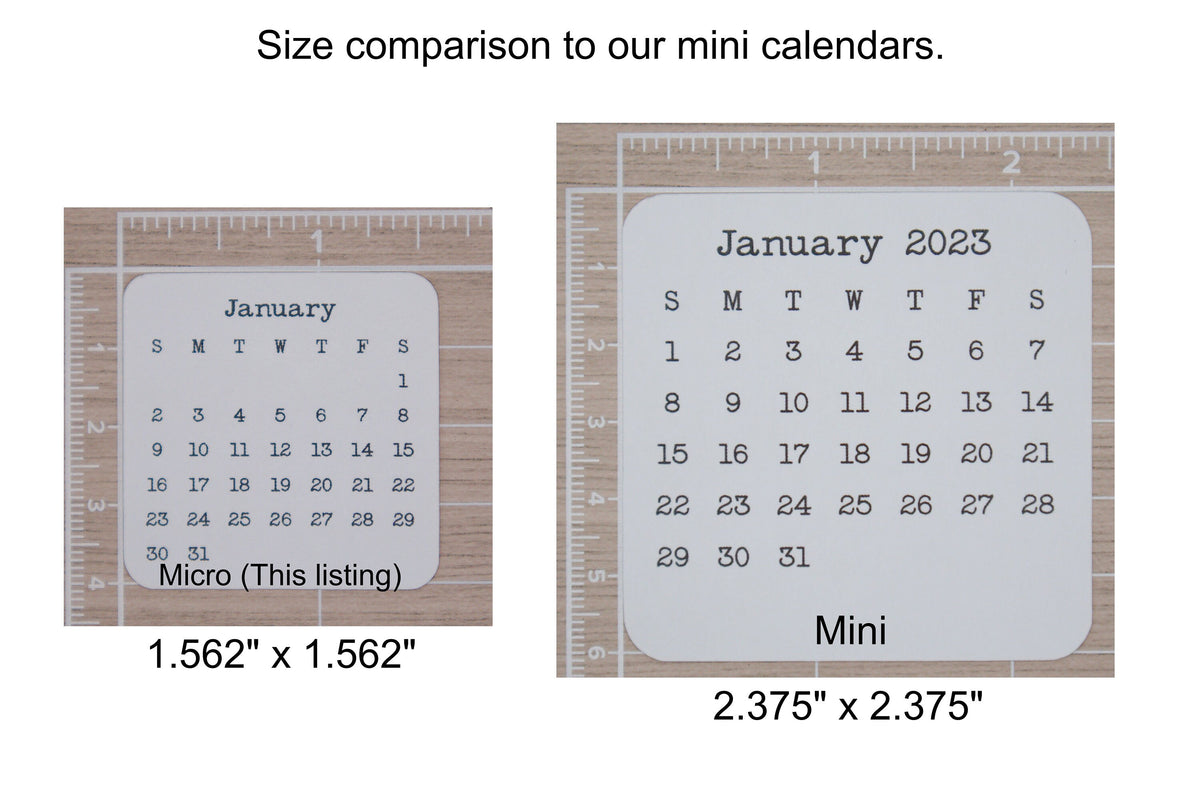 Micro Calendar Stickers