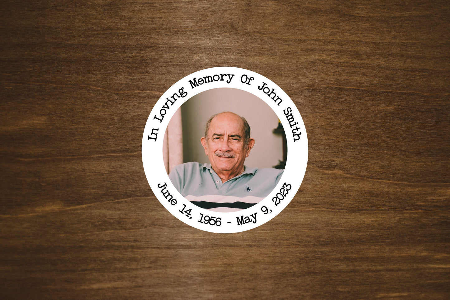 Custom round stickers with your text and image