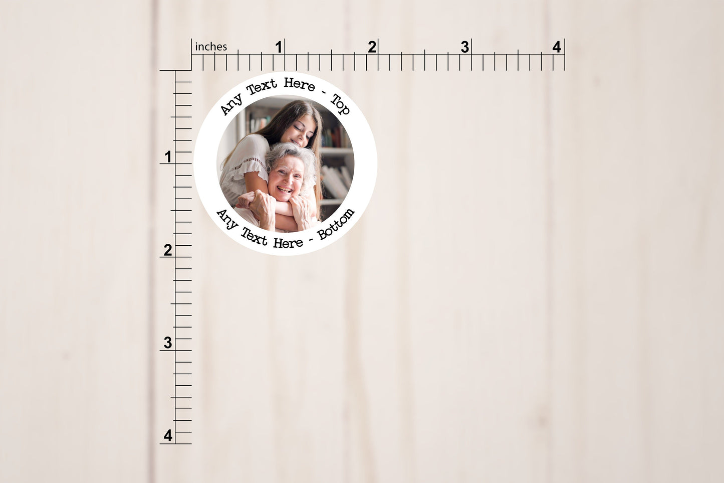 Custom round stickers with your text and image