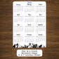 Year At A Glance Calendar Sticker - Mountains Design