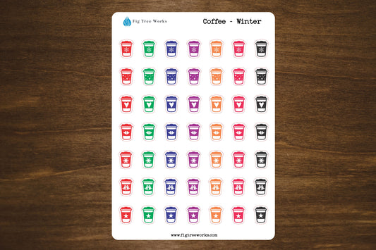 Coffee Winter Sticker Sheet