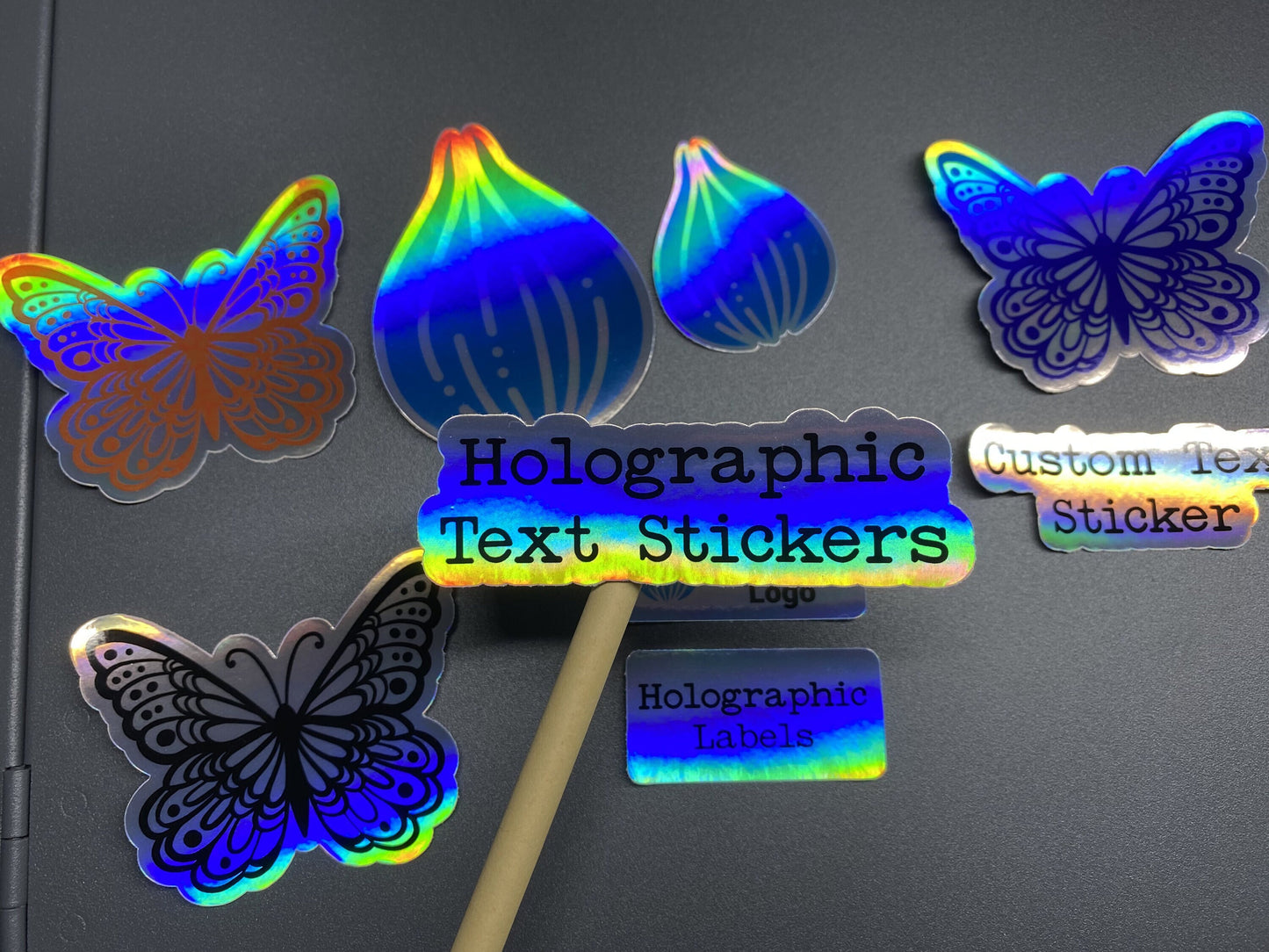 Holographic Custom Text Sticker