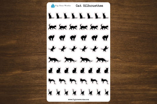 Cat Silhouettes Sticker Sheet