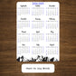 Year At A Glance Calendar Sticker - Mountains Design