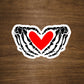 Skeleton Hands With Heart Sticker