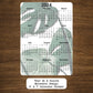 Year At A Glance Calendar Sticker - Monstera Design