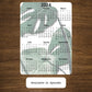 Year At A Glance Calendar Sticker - Monstera Design