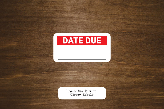 Date Due Labels With Area For Date