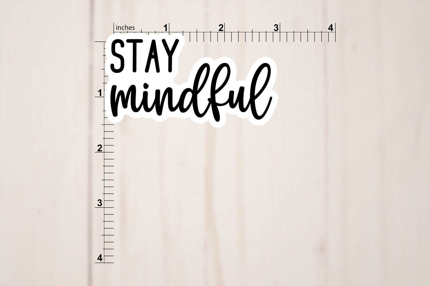 Stay Mindful Text Sticker