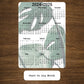 Year At A Glance Calendar Sticker - Monstera Design