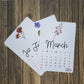 Large Calendar Stickers - Birth Flower Design