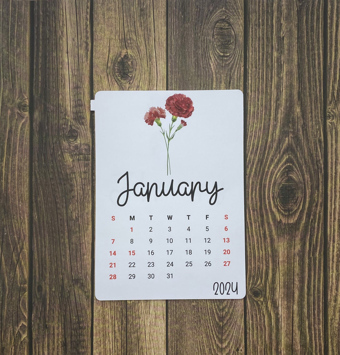 Large Calendar Stickers - Birth Flower Design