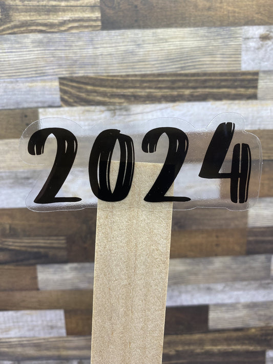 2024 or 2025 Year Clear Vinyl Sticker