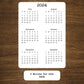 Year At A Glance Cardstock Calendar Double Sided