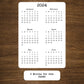 Year At A Glance Cardstock Calendar Double Sided