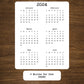 Year At A Glance Cardstock Calendar Double Sided 8" x 10"