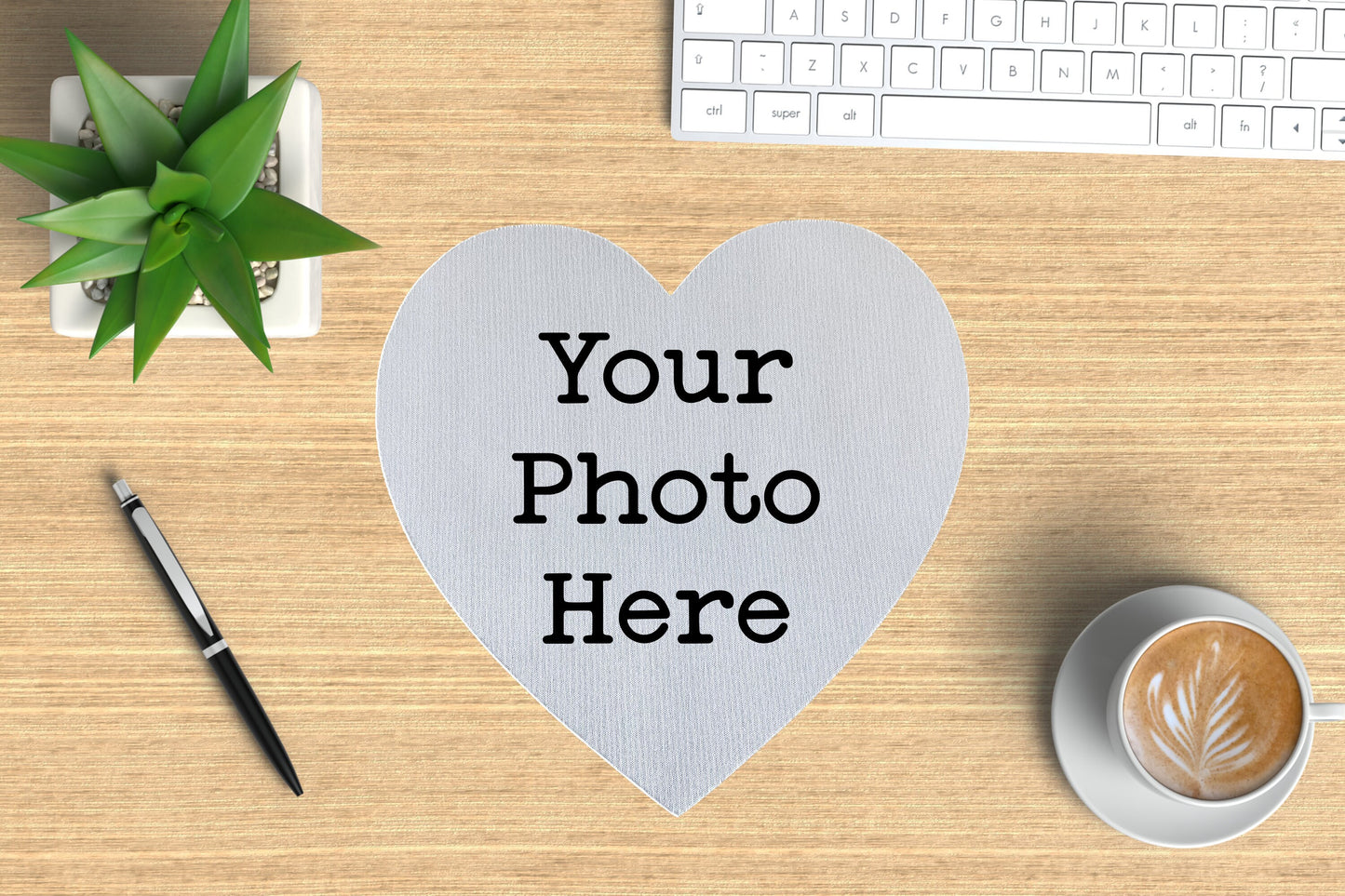 Custom Photo Heart Mouse Pad