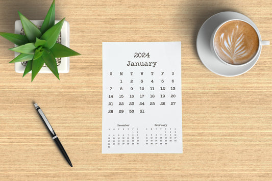 Desk Calendar 3 Month Design
