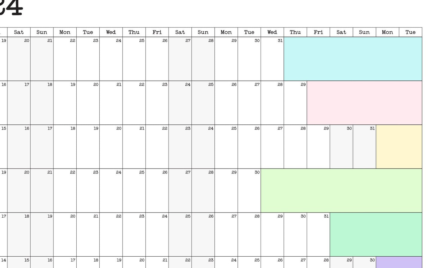 Large 2026-2027 Academic Wall Calendar – Minimalist Annual Planner