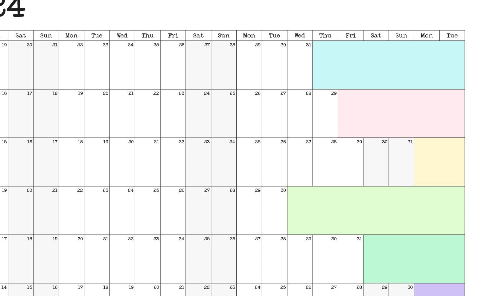 Large 2026-2027 Academic Wall Calendar – Minimalist Annual Planner