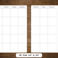Two Page Undated Calendar Stickers - B5