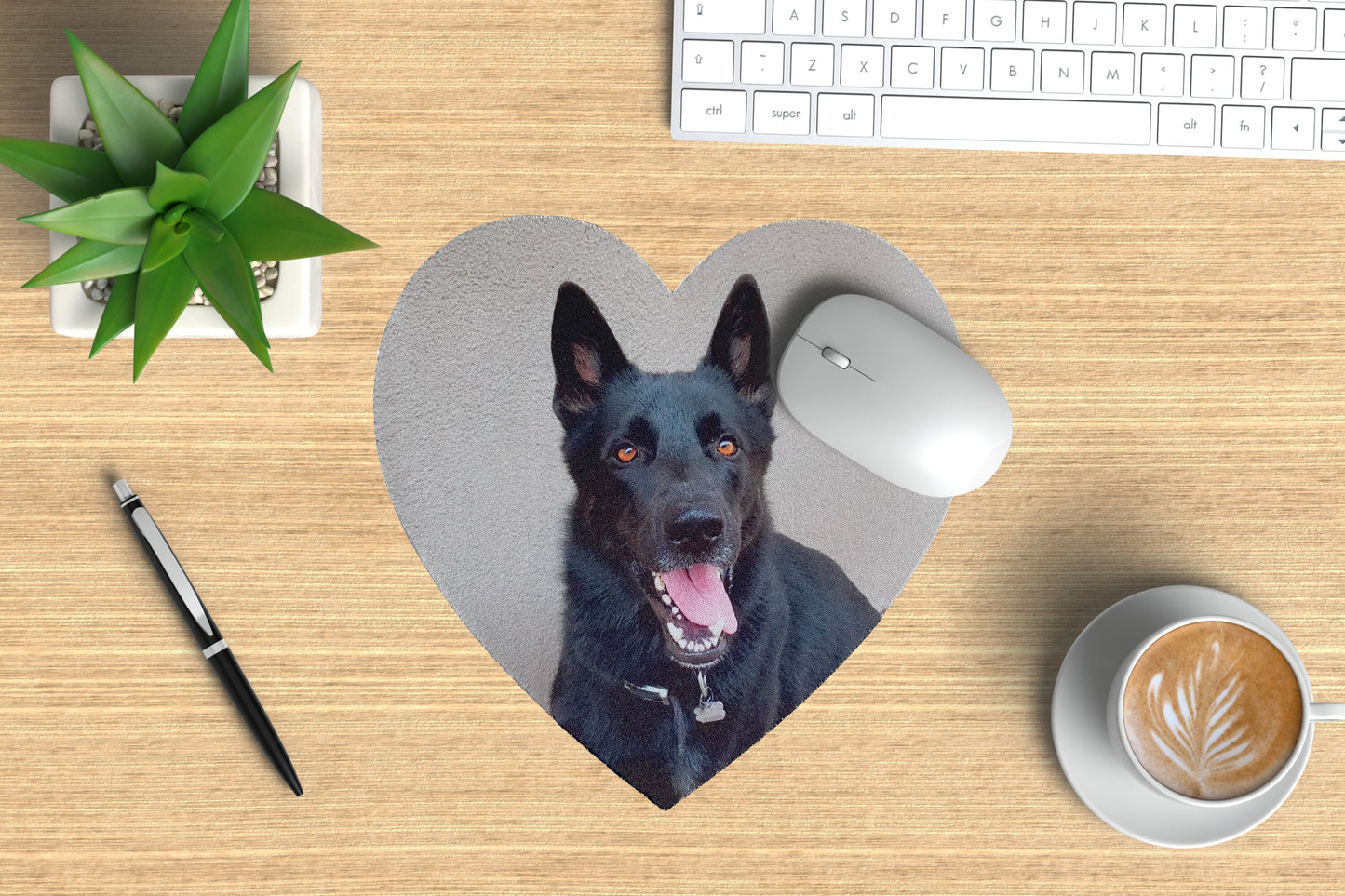 Custom Photo Heart Mouse Pad