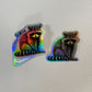 Raccoon Holographic Vinyl Sticker