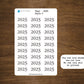 Year Header Planner Stickers - Style C