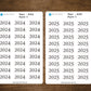 Year Header Planner Stickers - Style C