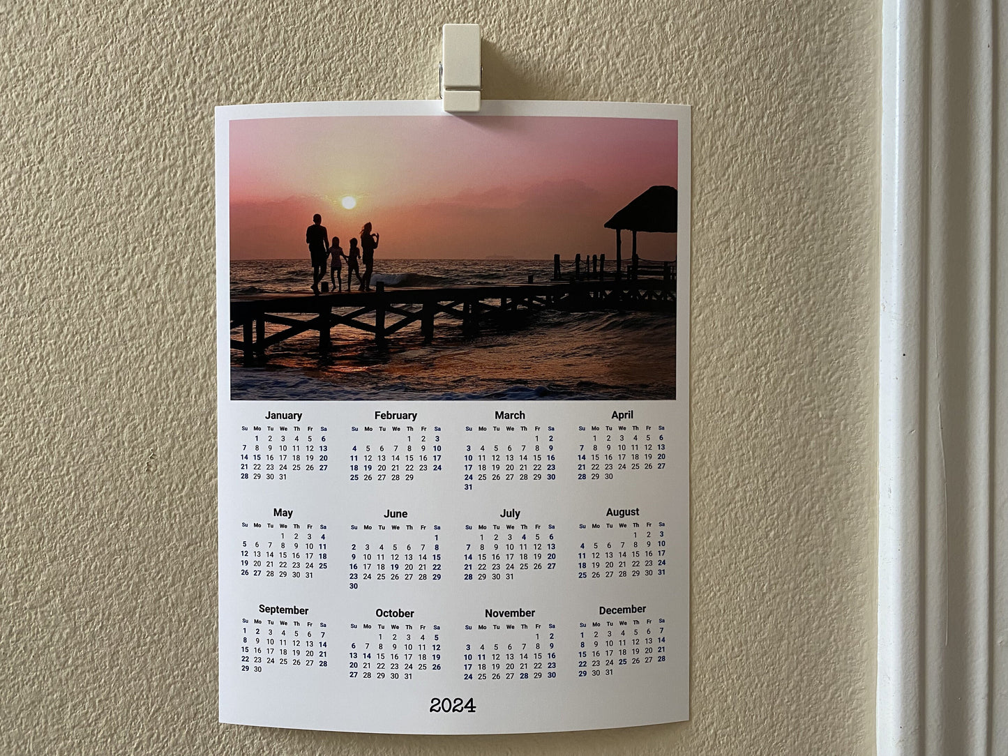 Custom Photo Year At A Glance Calendar