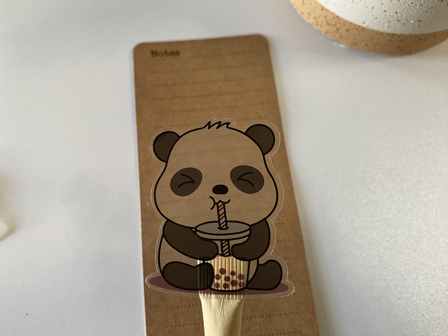 Panda Boba Clear Vinyl Sticker