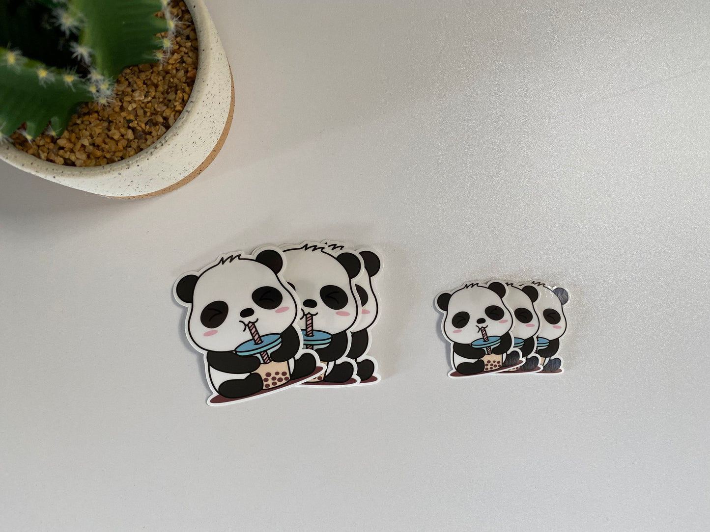 Panda Boba Clear Vinyl Sticker