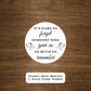 Funeral Favor Memorial Round Stickers