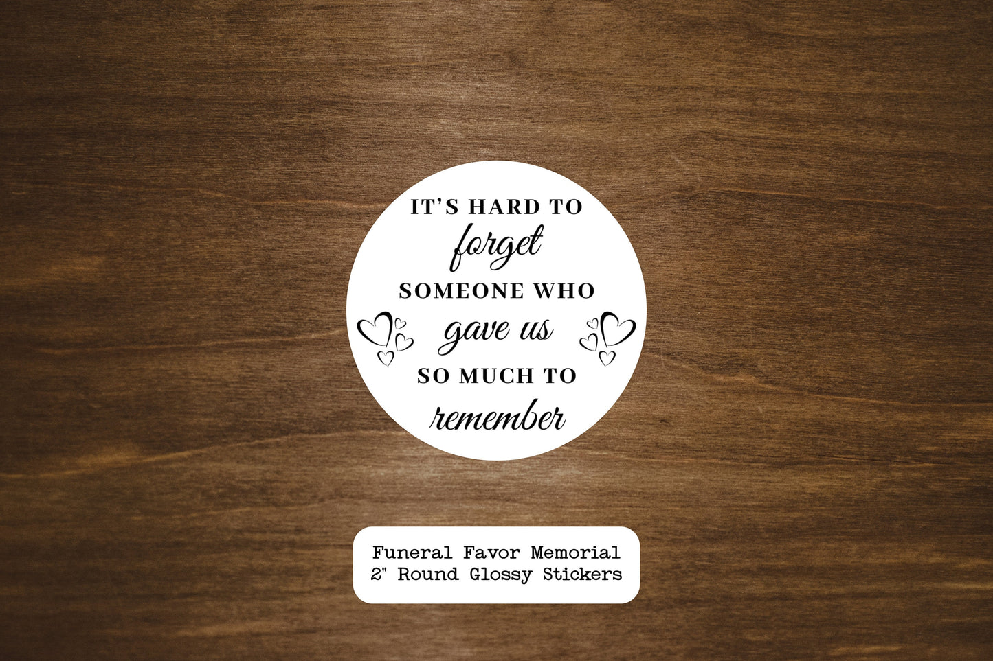 Funeral Favor Memorial Round Stickers