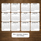 Mini Calendar Stickers -  Bold Design