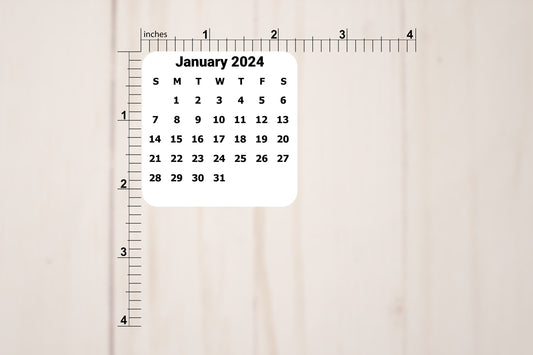 Mini Calendar Stickers -  Bold Design