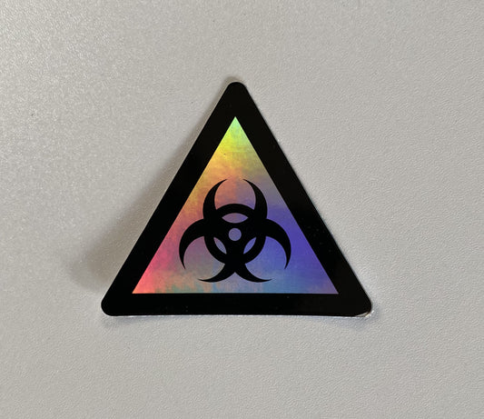 Biohazard Warning Holographic Vinyl Sticker
