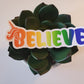 Unicorn Believe Text Sticker